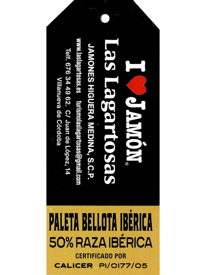 Etiqueta Paleta Bellota